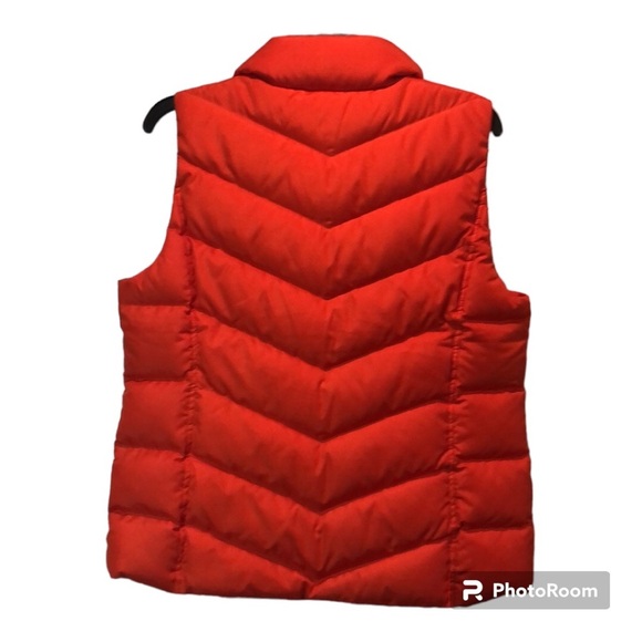 Lands’ End Orange Down Puffer Vest-Size Medium 10-12 - Picture 2 of 4